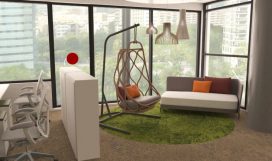 Interior view of the Barcelona, Spain Autodesk office.