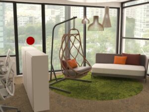 Interior view of the Barcelona, Spain Autodesk office.